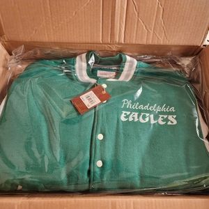 Princess Diana Philadelphia Eagles Varsity Jacket. Mitchell & Ness size Medium